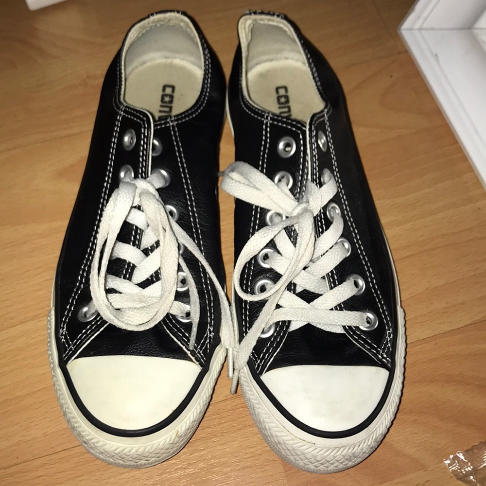LEATHER BLACK CONVERSE